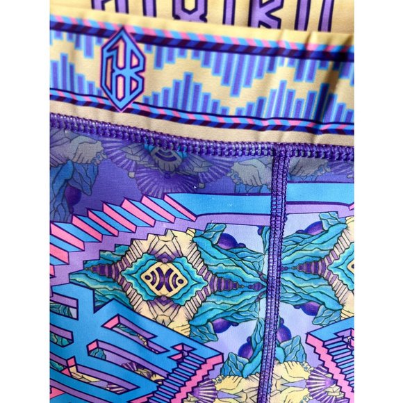 NIXI KILLICK Bold Colorful Logic Lattice Unisex Active Yoga Legging Tights - Picture 4 of 10